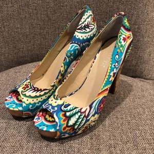 Nine West Floral Heels
